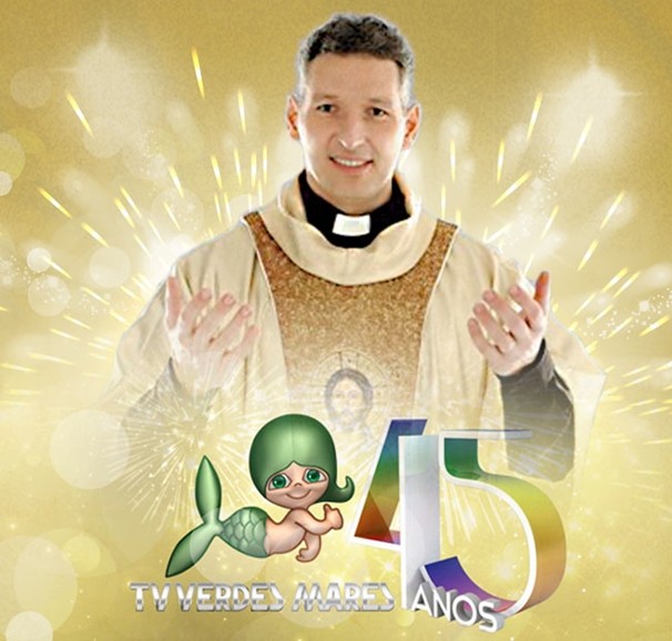 Padre Marcelo Rossi e convidados especiais estarão na festa TV Verdes Mares 45 anos. (Foto: Divulgação)