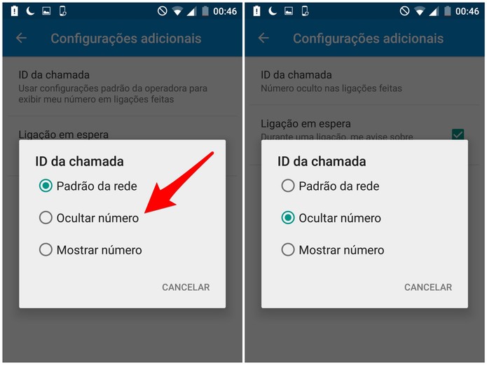 Defina a opção de ID como oculto (Foto: Reprodução/Lucas Mendes)