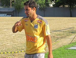 Ibson no treino do Santos (Foto: Marcelo Hazan / Globoesporte.com)