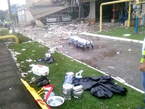 Explosão aconteceu por volta das 9h na fábrica de cerveja em Jacareí (Foto: Divulgação/ Sindicato dos Trabalhadores da Alimentação)