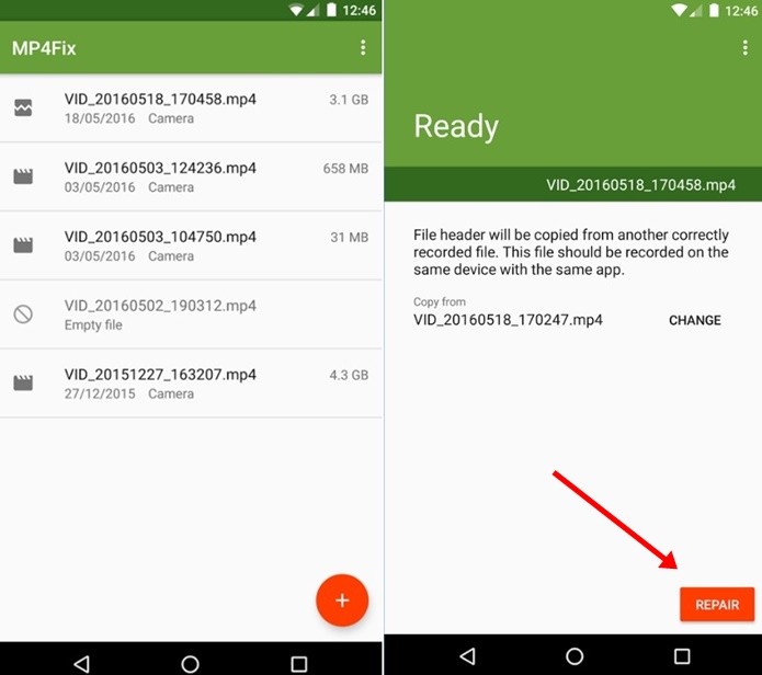 Para que o processo funcione, é preciso ter um vídeo funcional gravado com o mesmo celular (Foto: Reprodução/Felipe Demartini)