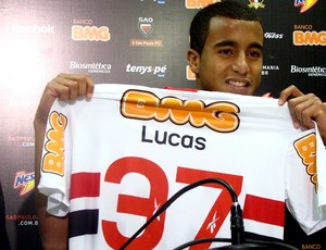 Então Marcelinho, garoto adota nome de batismo e vira Lucas no Sâo Paulo (Foto: Globoesporte.com)
