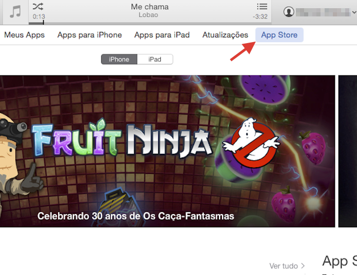 Acessando a App Store no iTunes 12 (Foto: Reprodução/Marvin Costa)