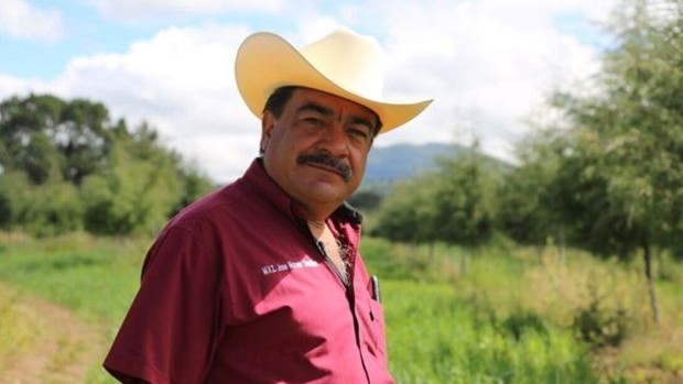 José Moreno Sanchez espera conseguir lucros com a criação de gafanhotos para consumo humano  (Foto: BBC)