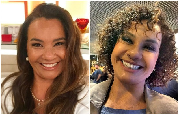 Solange Couto antes e depois de mudar o visual (Foto: Reprodução/Instagram)
