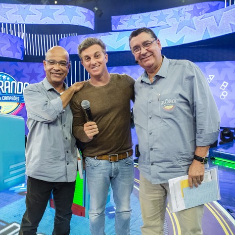 Claudio Manuel, Huck e Sérgio Nogueira (Foto: Tata Barreto/ TV Globo)