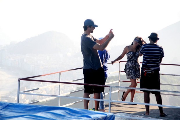 Michael Phelps visita o pão de açúcar no RJ (Foto: Rodrigo dos Anjos / AgNews)