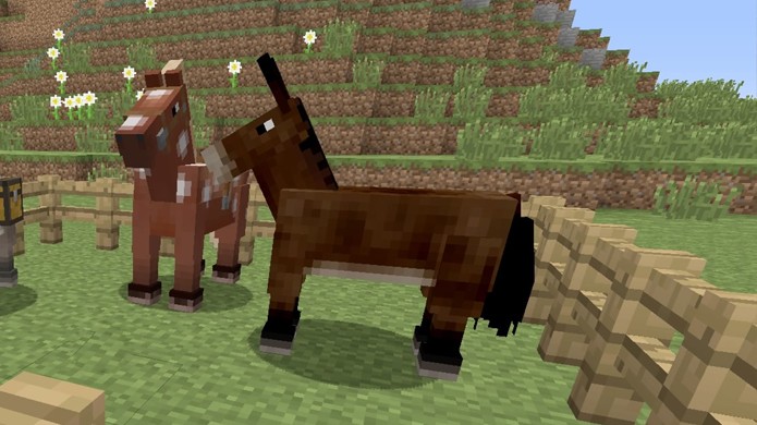 Aguarde até que sua mula cresça para poder domesticá-la em Minecraft (Foto: Reprodução/Rafael Monteiro)