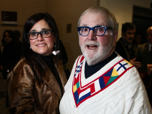 Jô Soares com a ex-mulher Flávia em teatro em São Paulo (Foto: Cláudio Augusto/ Foto Rio News)