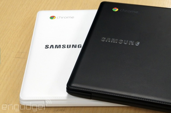 Novos Chromebooks da Samsung vêm com chip octa-core e acabamento parecido com Galaxy Note 3 (Foto: Reprodução/Engadget)