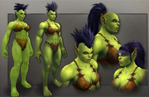 Personagens como a versão feminina da raça Orc ganha novo visual na expansão de 'World of Warcraft' (Foto: Divulgação/Blizzard)