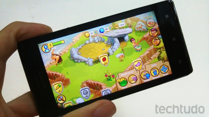 Xperia J rodou tranquilamente jogos como o The Croods (Foto: Elson de Souza/TechTudo) Xperia J rodou tranquilamente jogos como o The Croods (Foto: Elson de Souza/TechTudo)