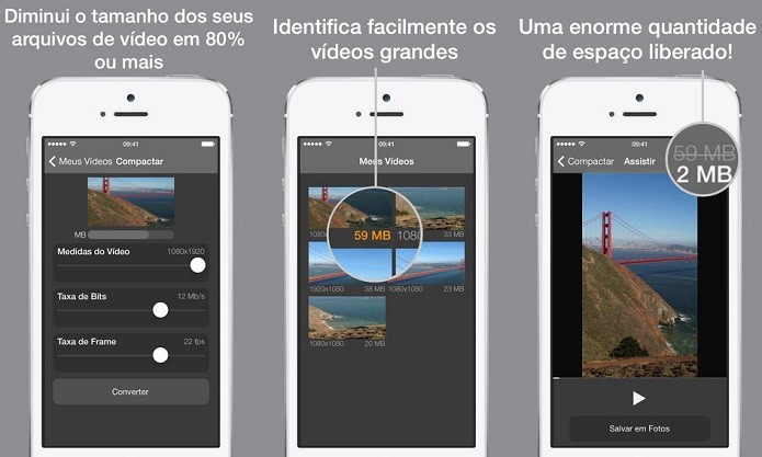 Diminua o tamanho dos seus vídeos e ganhe mais espaço (Foto: Divulgação/AppStore)