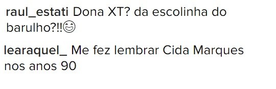 Outros seguidores compararam Xuxa a Cida Marques, a Dona XT dos anos 90 (Foto: Reprodução/Instagram)