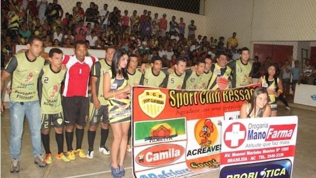Time de futsal do Ressaca, clube de Brasiléia, interior do Acre (Foto: Divulgação/SC Ressaca)