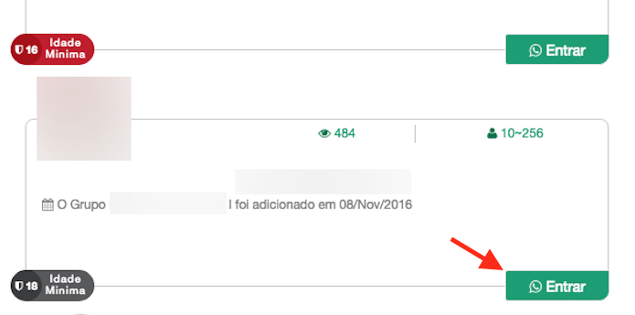 Descrição de um grupo na extensão Grupos para WhatsApp no Google Chrome (Foto: Reprodução/Marvin Costa)