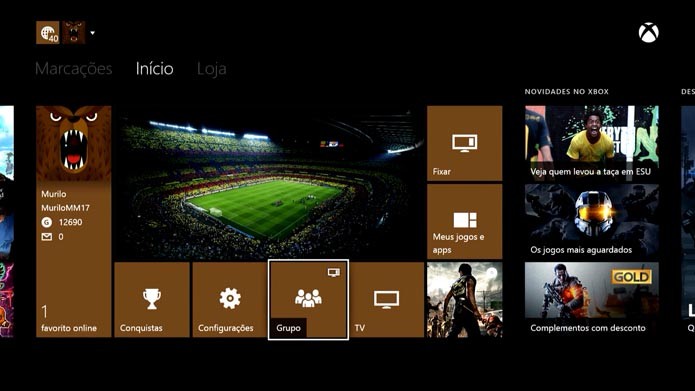 Xbox One: aprenda a usar o aplicativo Grupo (Foto: reprodução/Murilo Molina)