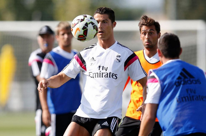 Cristiano Ronaldo treina no Real Madrid (Foto: Divulgação / Real Madrid)