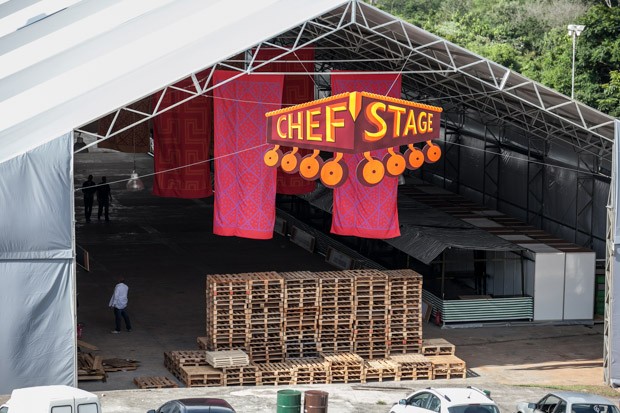 Chef Stage é o espaço com restaurantes para o público do Lollapalooza (Foto: Marcelo Brandt/G1)