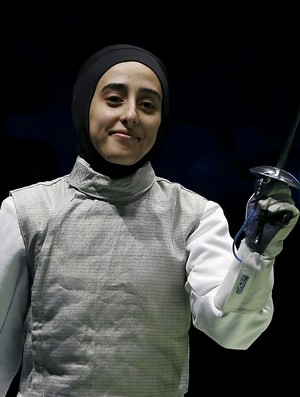 Lubna Al-Omair esgrimista Arabia Saudita (Foto: Issei Kato/Reuters)