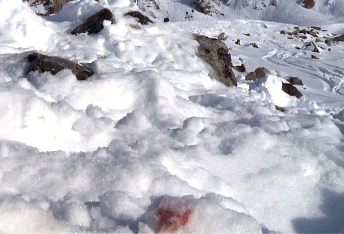 Schumacher neve mancha de sangue (Foto: AFP)