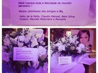 Maria Melilo recebe flores dos ex-companheiros do 'Casseta'