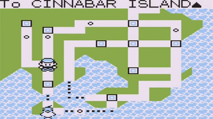 Após o tutorial do velho use um Pokémon com Fly pra voar até Cinnabar (Foto: Reprodução/YouTube)