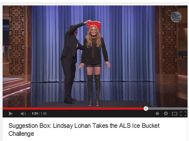 G1 Lindsay Lohan Aceita O Desafio Do Balde De Gelo Veja Vídeo