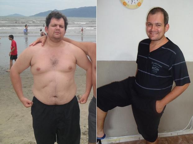 Paulo entrou na academia, começou a comer em intervalos de 3 horas e perdeu 31 kg em um ano (Foto: Arquivo pessoal)
