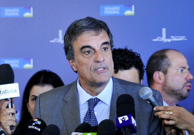 O ex-ministro da Justiça, José Eduardo Cardozo, durante julgamento do processo de impeachment (Foto: Pedro França/Agência Senado)