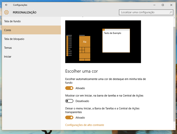 É neste menu que você faz as configurações (Foto: Reprodução/Thiago Barros)