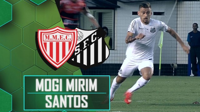 Mogi Mirim e Santos pelo Campeonato Paulista (Foto: Reprodução / TV Tribuna)