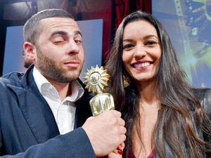 Luciana e Max durante a premiação, em Gramado (Foto: Divulgação) Luciana e Max durante a premiação, em Gramado (Foto: Divulgação)