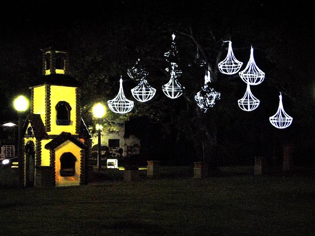 Árvores recebem iluminação especial para Natal em Poços de Caldas. (Foto: Marcelo Abuchalla) Árvores recebem iluminação especial para Natal em Poços de Caldas. (Foto: Marcelo Abuchalla)
