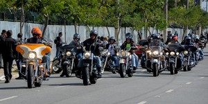 Desfile de motos comemora os 110 anos da Harley-Davidson (Flávio Moraes/G1)