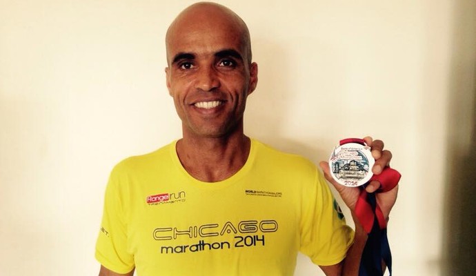 Elenílton Rangel, de Ribeirão Preto,é o terceiro melhor na Maratona de Chicago (Foto: Divulgação/Arquivo pessoal)