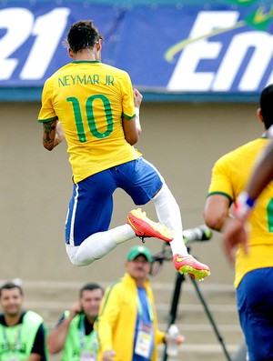 Neymar comemora gol amistoso Brasil x Panamá (Foto: Wander Roberto / VIPCOMM)