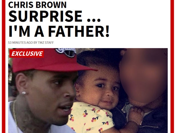Chris Brown com a suposta filha (Foto: TMZ/ Reprodução)
