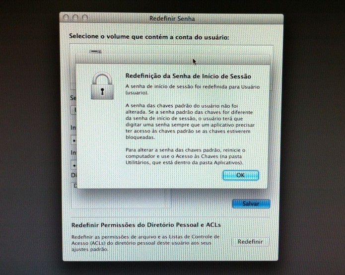 Alerta informa sobre as senhas gravadas no Mac (Foto: Reprodução/Helito Bijora)