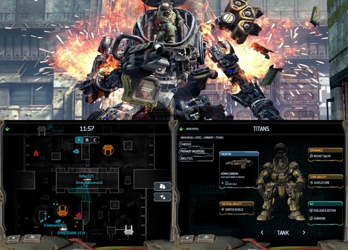 Aplicativo de Titanfall oferece um útil mapa para acompanhar as batalhas (Foto: Game Informer)