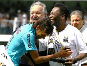 Festa 100 anos do Santos, Neymar e Pelé (Foto: Guilherme Dionízio / AE)
