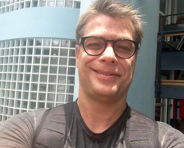 Fábio Assunção: selfie para o Gshow nos bastidores do &#39;Encontro&#39; (Foto: - fabio