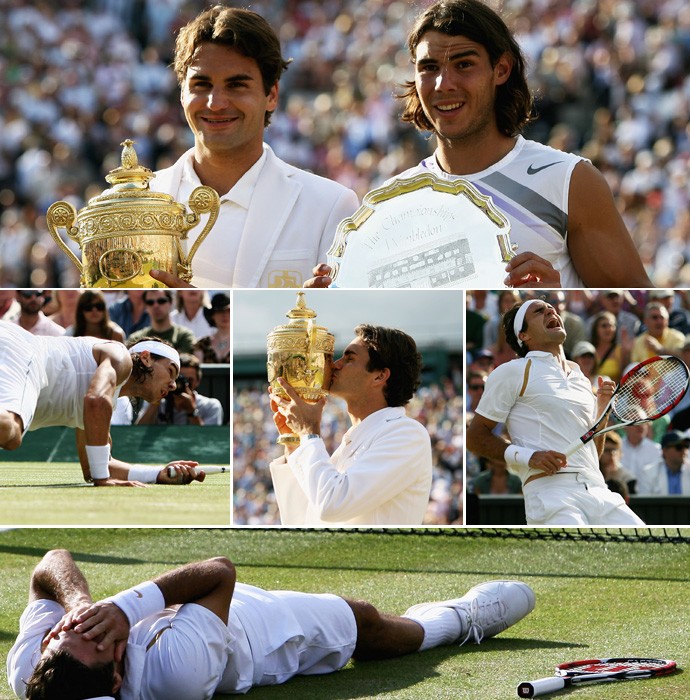 Federer x Nadal - Wimbledon 2007 tenis (Foto: Getty Images)