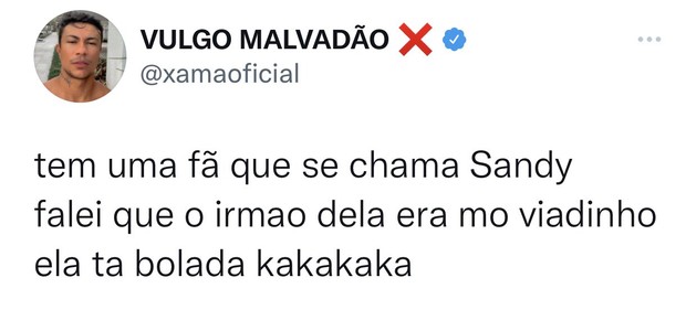 Internautas resgatam tweets antigos de Xamã (Foto: Reprodução/Twitter) Internautas resgatam tweets antigos de Xamã (Foto: Reprodução/Twitter)