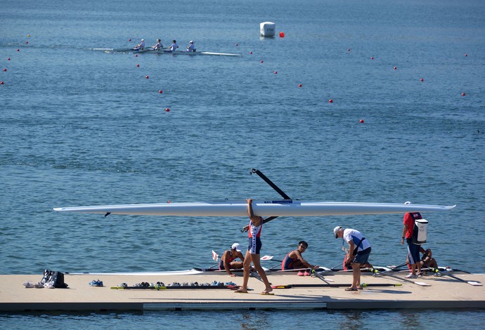 Estádio de remo da lagoa rodrigo de freitas olimpíadas rio 2016 (Foto: André Durão)