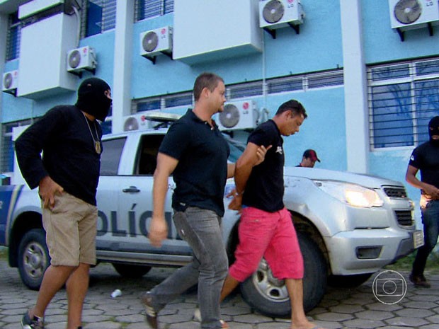 Gildo Xavier prestou depoimento e vai seguir para o Cotel, onde fica à disposição da Justiça. (Foto: Reprodução / TV Globo)