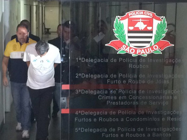 Preso em São Caetano suspeito de participar de assalto a Prosegur. (Foto: Roney Domingos/G1)
