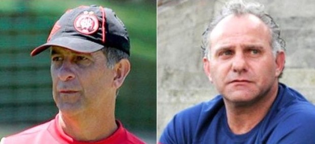 Ricardo Drubscky e Toninho Cecílio, técnicos de Atlético-PR e Paraná (Foto: Editoria de Arte/GLOBOESPORTE.COM)