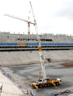 Arena Corinthians tem cobertura leste finalizada (Foto: Divulgação/Odebrecht)