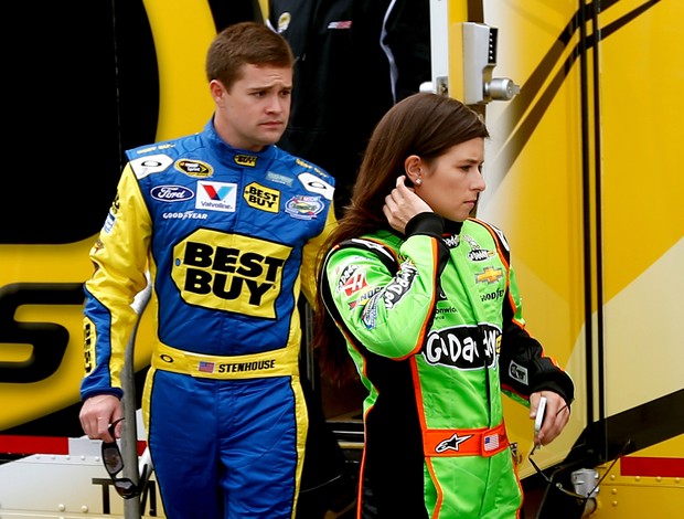Danica Patrick e o namorado Ricky Stenhouse Jr., ambos pilotos da Nascar (Foto: Agência Getty Images)
